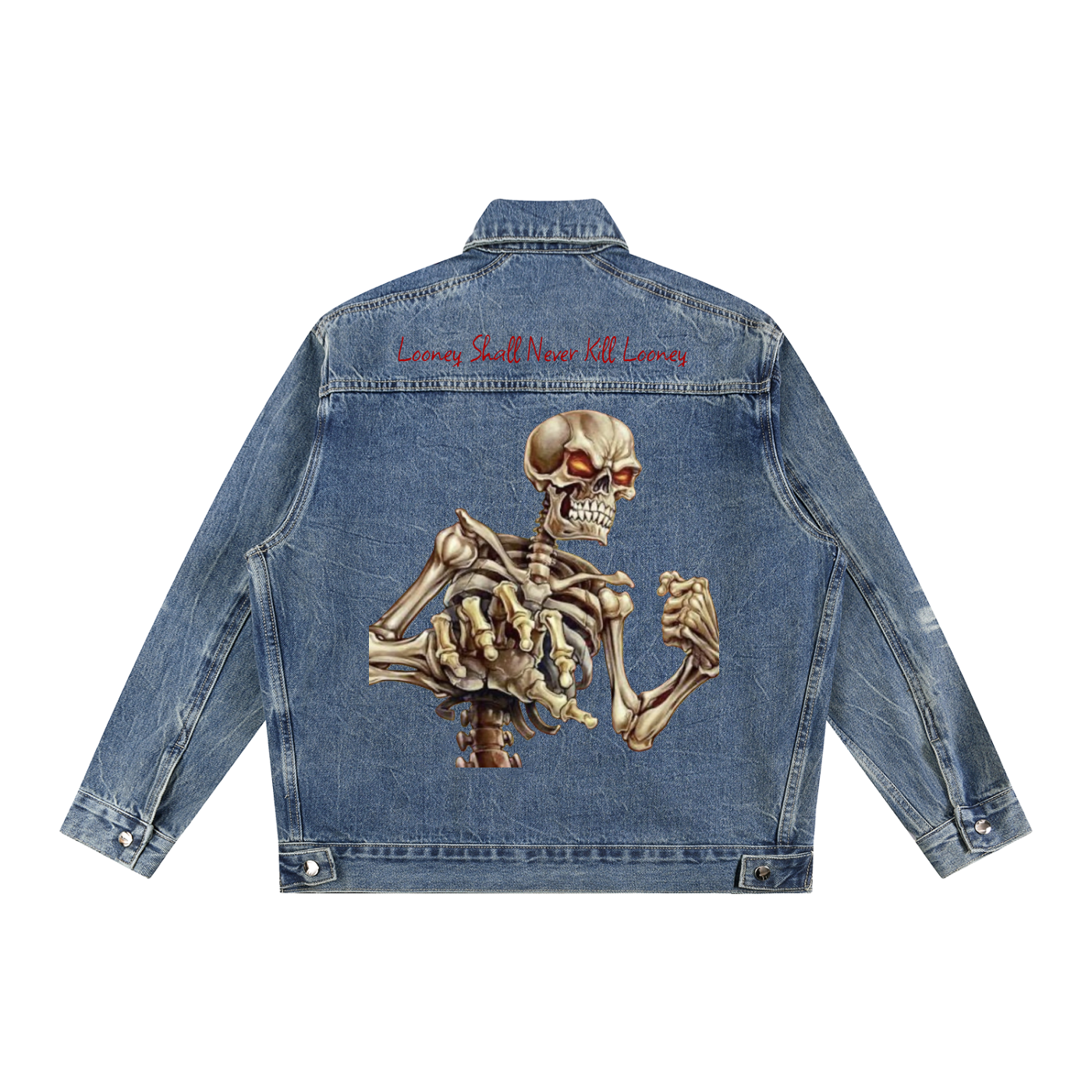Double ЯR skull Souls Zip Up Denim Jacket