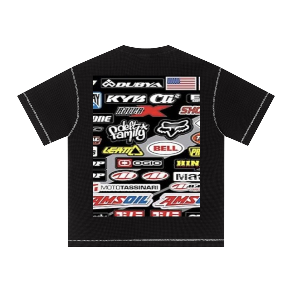 Double ЯR NASCAR Black T-Shirt