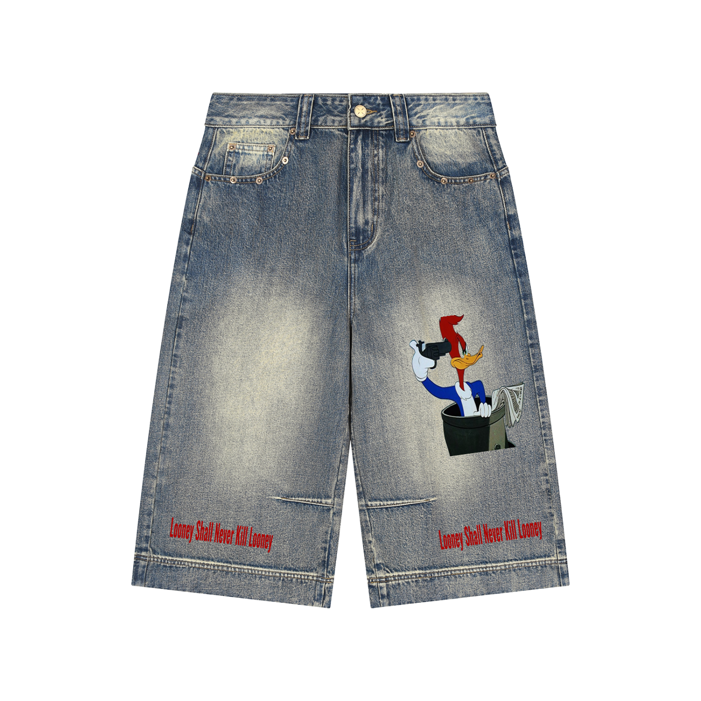 Double ЯR Baggy Denim LOo Shorts