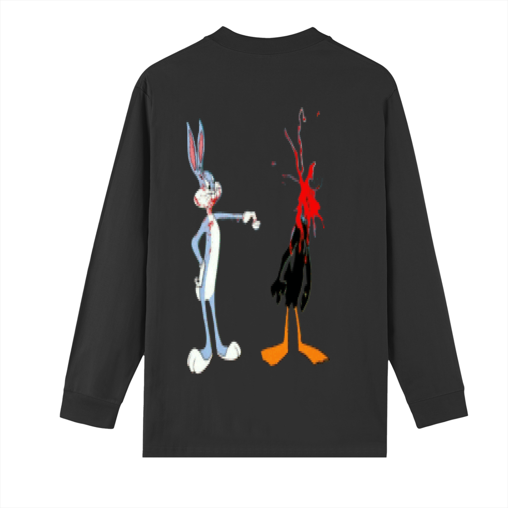 Double ЯR Crew Neck  Shoulder Long Sleeve LOo Shirt