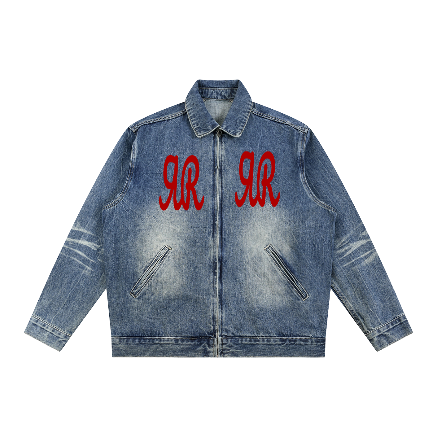 Double ЯR skull Souls Zip Up Denim Jacket