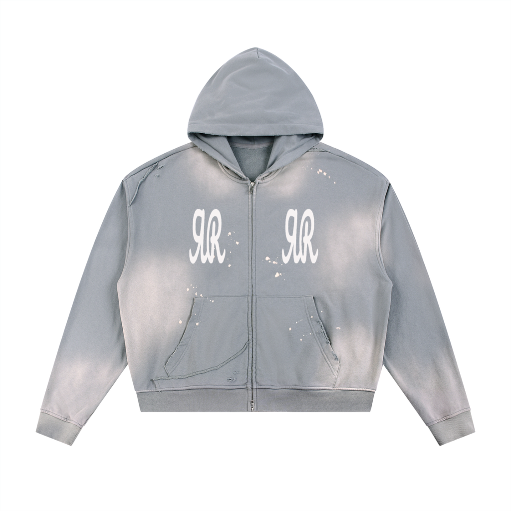 Double ЯR Sun Fade Zip Up $exx Hoodie