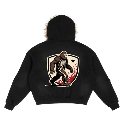 Double ЯR  fur Hoodie