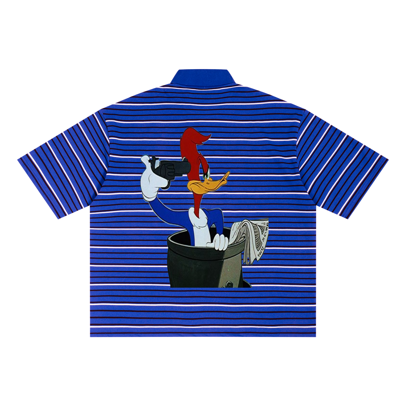Double ЯR blue/ black Collared LOo Shirt